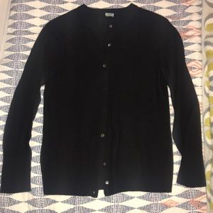 JCREW Black Cashmere Cardigan